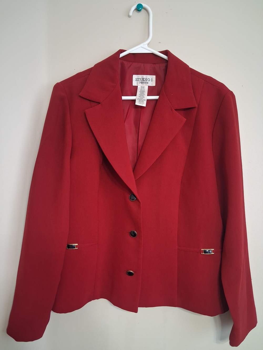 Studio I Crimson Red Women's Blazer Jacket